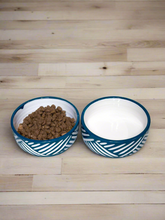 Load image into Gallery viewer, Medium Dog Bowl - Midnight Cyan