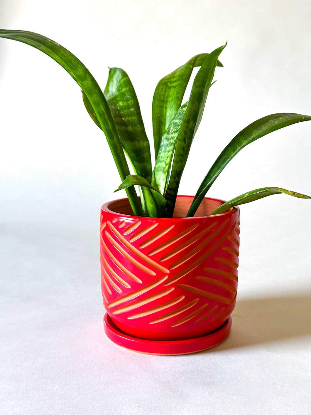 Zulu Terra Cotta Planters - Red