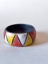 Load image into Gallery viewer, Medium/ Large Bangle - White, Yellow, &amp; Brick
