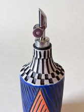 Load image into Gallery viewer, Oil Dispenser - Blue &amp; Orange - Black Clay
