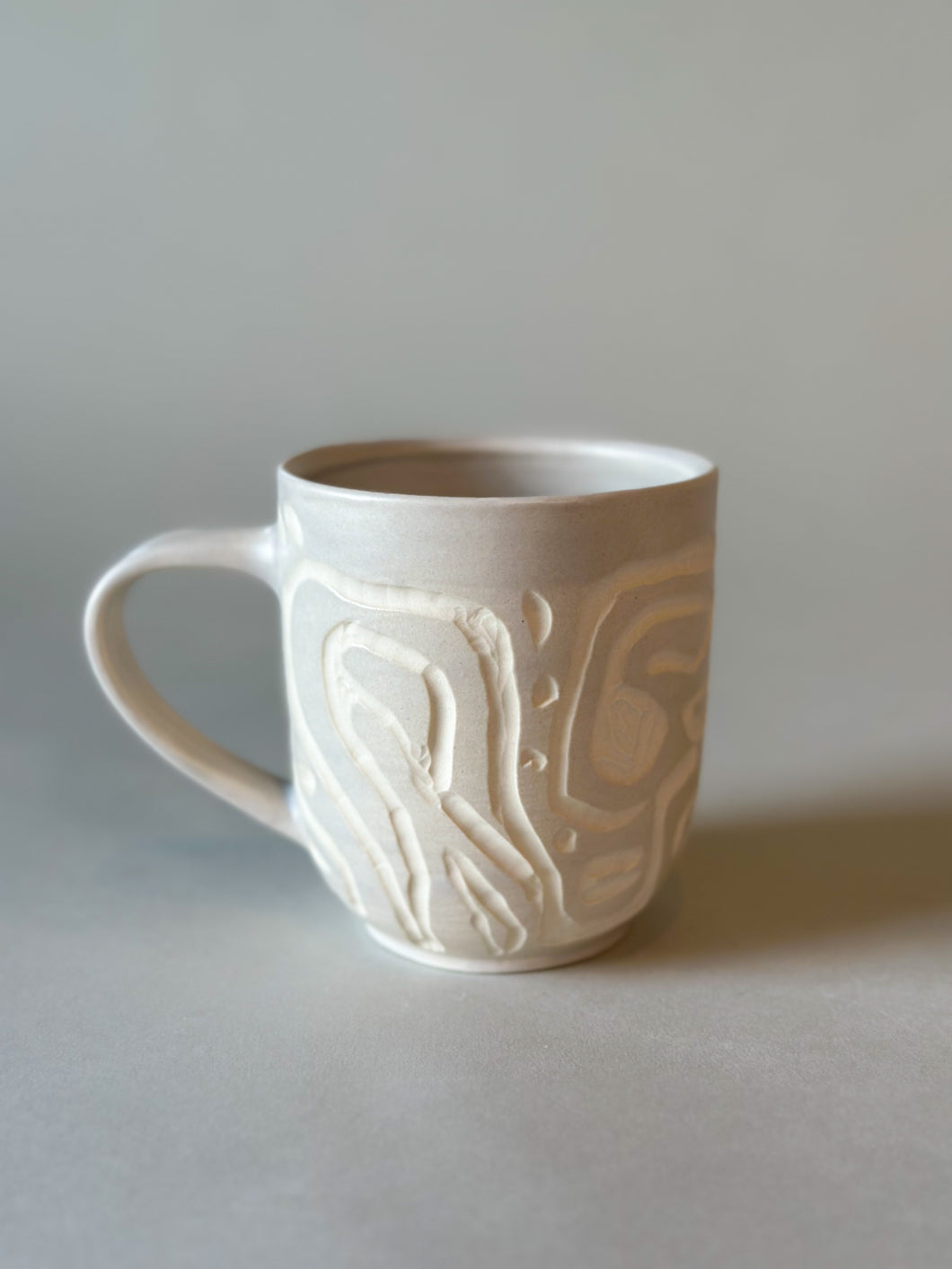 Channels Mug - White Clay