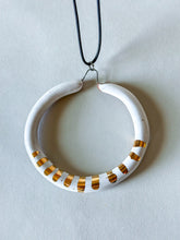 Load image into Gallery viewer, Liberation Hoop Pendant  w/ Gold - White
