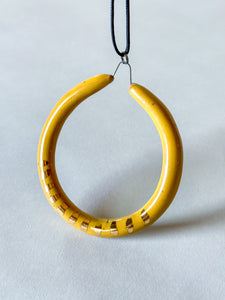 Liberation Hoop Pendant  w/ Gold - Yellow