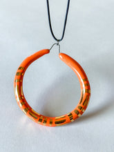 Load image into Gallery viewer, Liberation Hoop Pendant  w/ Gold - Orange
