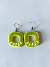 Load image into Gallery viewer, Square Earring - Lime
