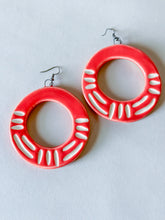 Load image into Gallery viewer, Porcelain Hoops - Coral
