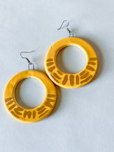 Load image into Gallery viewer, Porcelain Hoops w/ Gold Luster - Yellow
