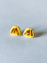 Load image into Gallery viewer, Trap Studs w/ Gold Luster - Yellow
