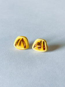 Trap Studs w/ Gold Luster - Yellow