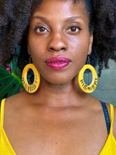 Load image into Gallery viewer, Porcelain Hoops w/ Gold Luster - Yellow
