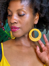 Load image into Gallery viewer, Porcelain Hoops w/ Gold Luster - Yellow
