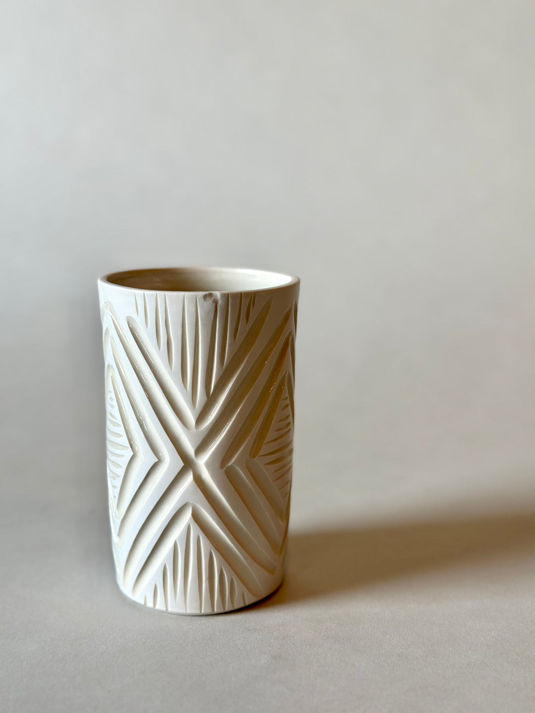 *Flawed Alabaster Tumbler - Chipped