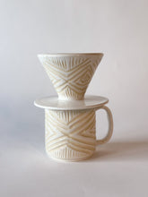 Load image into Gallery viewer, Alabaster Zulu Pour Over Set - Burkinese Cross
