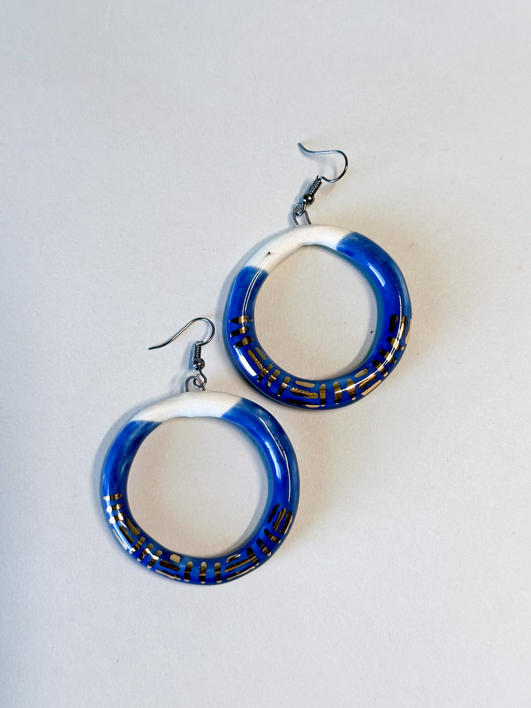 Small Porcelain Liberation Hoops