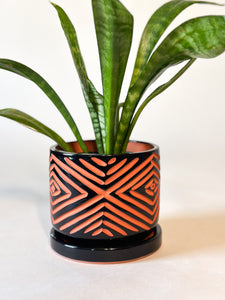 Zulu Terra Cotta Planters - Onyx