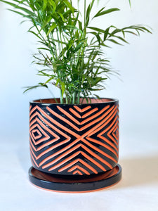 Zulu Terra Cotta Planters - Onyx