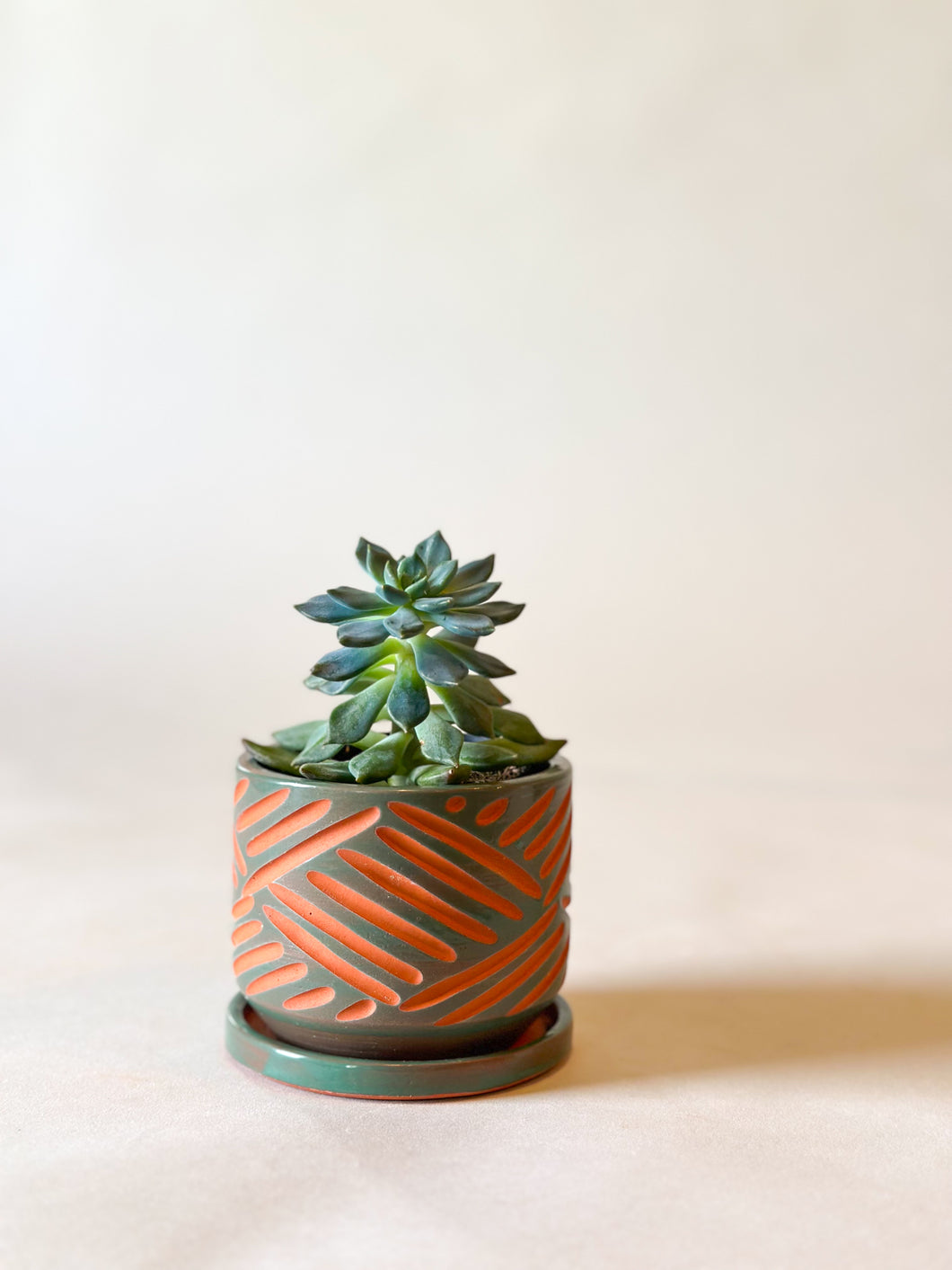 Zulu Terra Cotta Planters - Teal