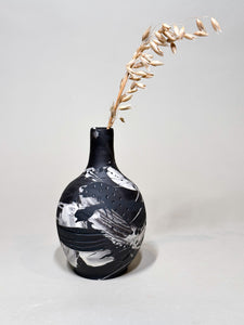 Splash Bottle with slip - Black Clay- Made-to-Orander