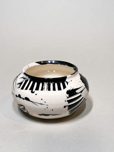 Short Splash Vase- White Clay