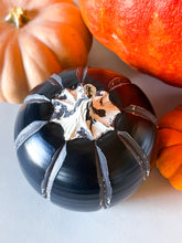 Load image into Gallery viewer, Black Marbled Pumpkin Decor
