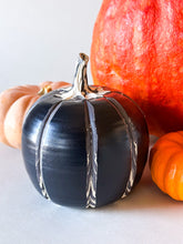 Load image into Gallery viewer, Black Marbled Pumpkin Decor
