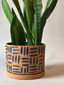 Second: 8" Large Cocoa Planter - Black Clay