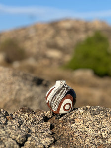 Small DesertScape Bud Vase Crackle- Brown Clay