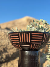 Load image into Gallery viewer, Onyx Zulu Pedestal Bowl Planters - Brown Clay

