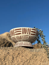 Load image into Gallery viewer, Alabaster Zulu Pedestal Bowl Planters - Brown Clay
