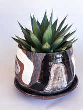 Load image into Gallery viewer, Large DesertScape Planter with Crackle - Brown Clay
