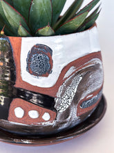 Load image into Gallery viewer, Large DesertScape Planter with Crackle - Brown Clay
