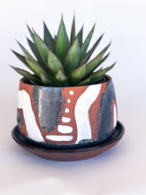 Load image into Gallery viewer, Large DesertScape Planter with Crackle - Brown Clay
