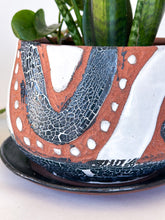 Load image into Gallery viewer, Medium DesertScape Planter with Crackle - Brown Clay
