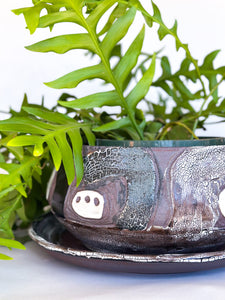 XL DesertScape Planter with Crackle - Brown Clay