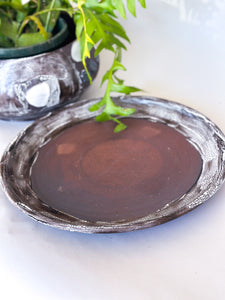 XL DesertScape Planter with Crackle - Brown Clay