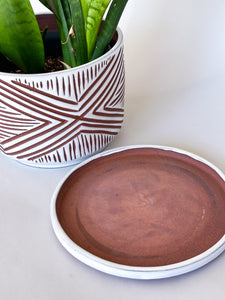 Alabaster Zulu Planters - Brown Clay