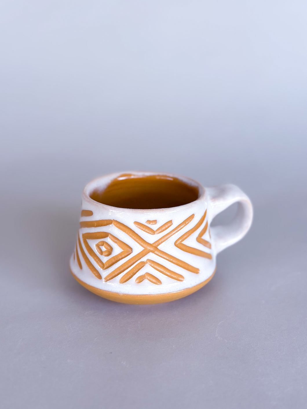 8oz Zulu Alabaster Mug - on Mustard Clay