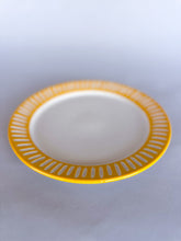 Load image into Gallery viewer, Turmeric Zulu Bowl &amp; Plate Set - Ticking Stripe
