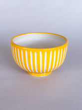 Load image into Gallery viewer, Turmeric Zulu Bowl &amp; Plate Set - Ticking Stripe
