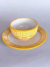 Load image into Gallery viewer, Turmeric Zulu Bowl &amp; Plate Set - Cairo Connection
