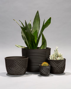 Mini Planters: Made-to-Order in Black Clay
