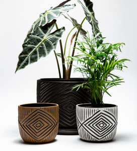 Large Planters: Made-to-Order in Black Clay