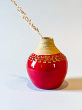 Load image into Gallery viewer, Basket Weave Vase - Red
